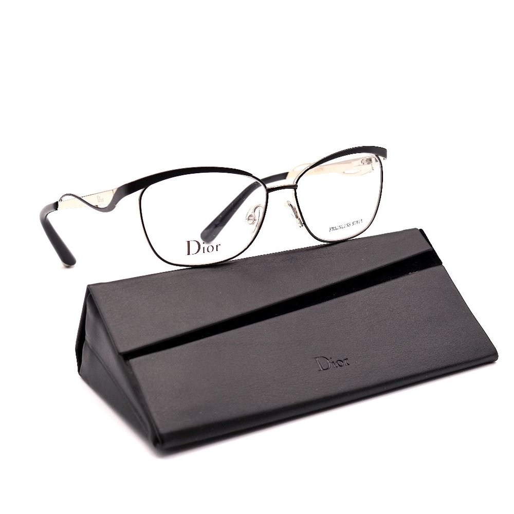 CHRISTIAN DIOR CD3783 0G8Q BLACK MATTE SILVER AUTHENTIC EYEGLASSES - Picture 1 of 8